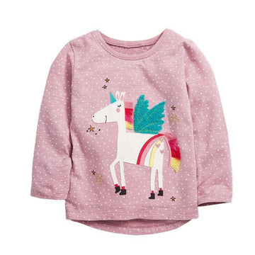 Unicorn Embroidered T-shirt - Unicorn