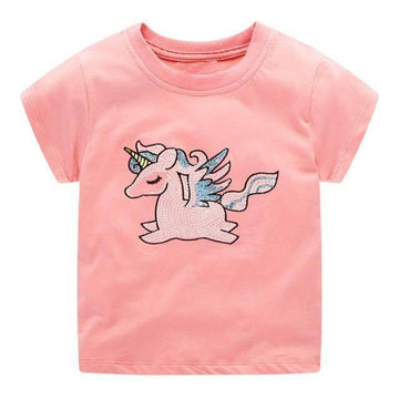 Camiseta Unicornio con purpurina - Unicornio