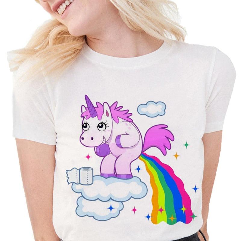 Woman Farting Unicorn T-shirt