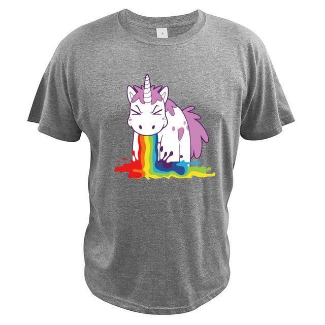 unicorn puking rainbow shirt