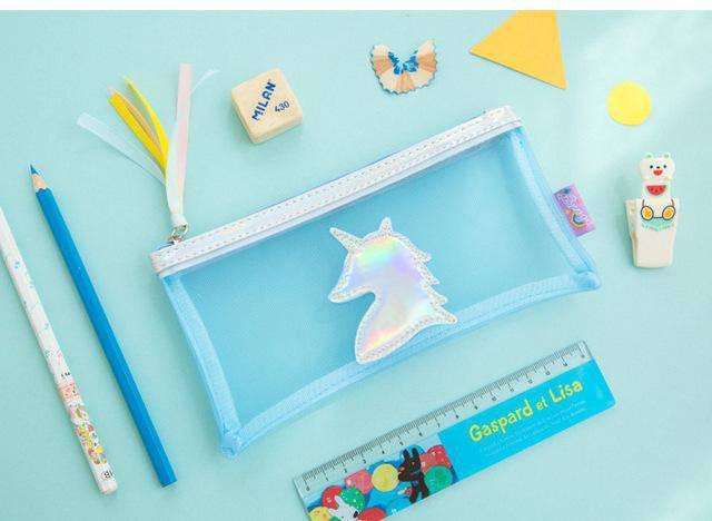 Transparent Unicorn Pencil Case - Unicorn