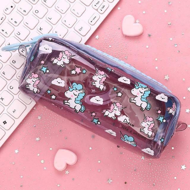 Clear Pencil Case - B8033  Promotions & Unicorns, Too