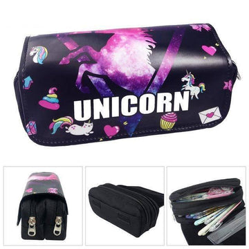 Estuche de lápices de unicornio 2 compartimentos - Un unicornio