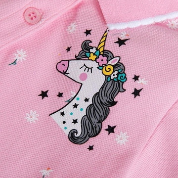 Girl's pink unicorn tunic - Unicorn
