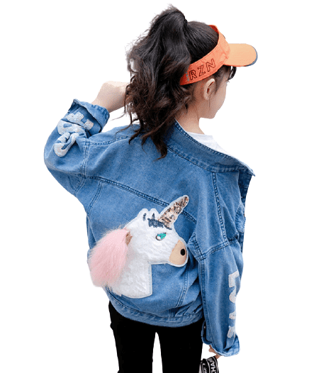 Unicorn Denim Girl Jacket - Unicorn